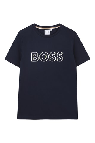 T-shirt - Marineblauw - Boss