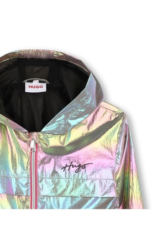 Windjack met Capuchon - Zilverkleurig - Hugo