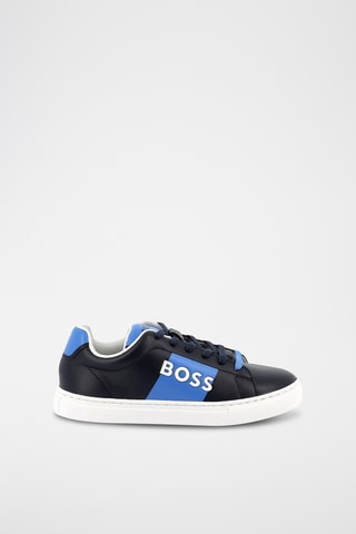 Leren Sneakers - Hemelsblauw en Zwart - Boss