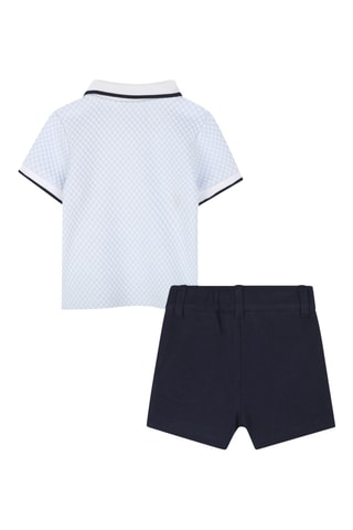 Polo en Short - Hemelsblauw en Marineblauw- Boss