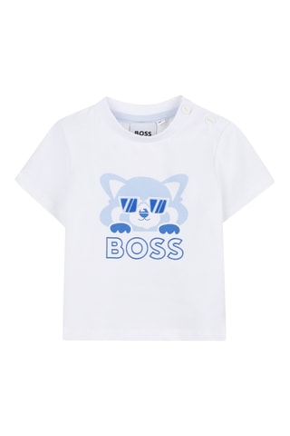 Biologisch Katoenen T-shirt en Short - Wit - Boss