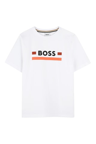 T-shirt en Short - Wit en Steenrood - Boss