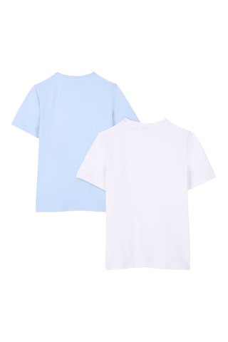 2 T-shirts - Hemelsblauw en Wit - Boss