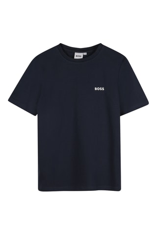 2 T-shirts - Marineblauw en Wit - Boss