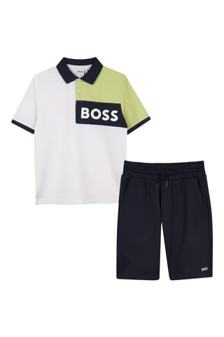 Polo en Short - Marineblauw - Boss