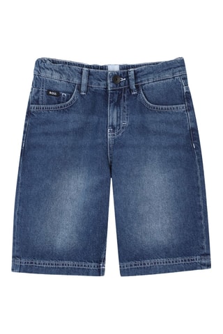 Spijkershort - Petrolblauw - Boss