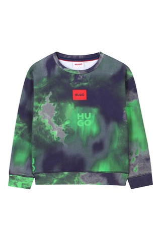Sweater Tie and Dye - Lichtgroen - Hugo