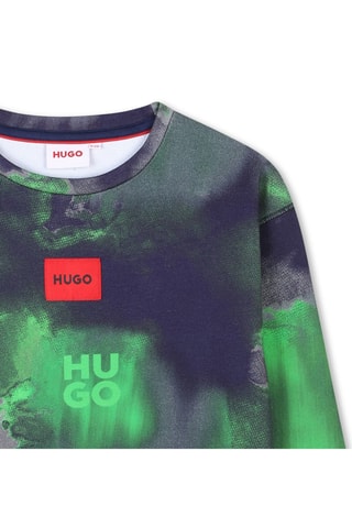 Sweater Tie and Dye - Lichtgroen - Hugo