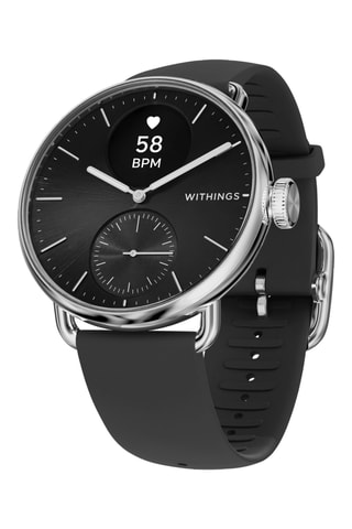 Montre connectée en fluoroélastomère - Noir et argenté