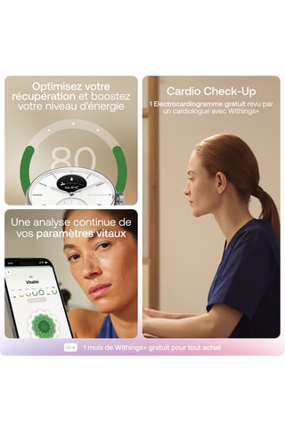 Montre connectée en fluoroélastomère - Gris et argenté
