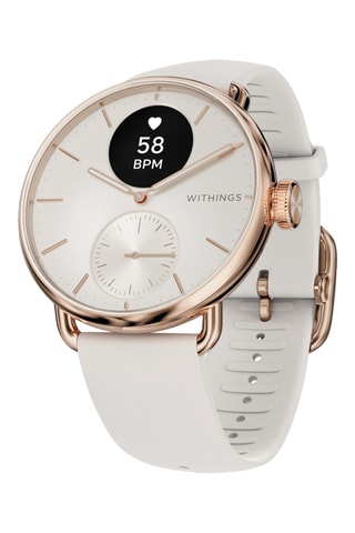 Montre connectée en fluoroélastomère - Blanc et doré