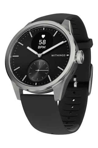 Montre connectée en fluoroélastomère - Noir et argenté