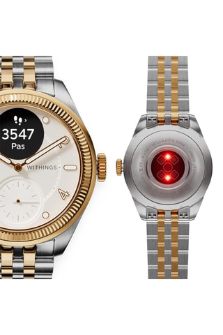 Montre connectée en acier - Argenté et doré