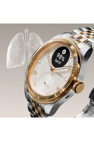 Montre connectée en acier - Argenté et doré