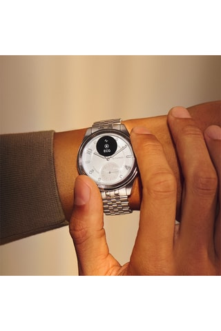 Montre connectée en acier - Argenté