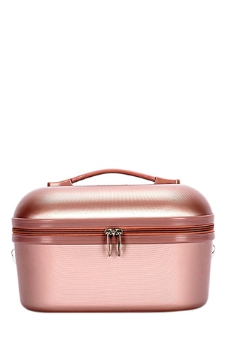 Nécessaire Kelly - Travel's - 23 cm  - Rosa e dourado