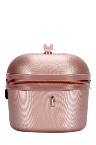 Nécessaire Kelly - Travel's - 23 cm  - Rosa e dourado