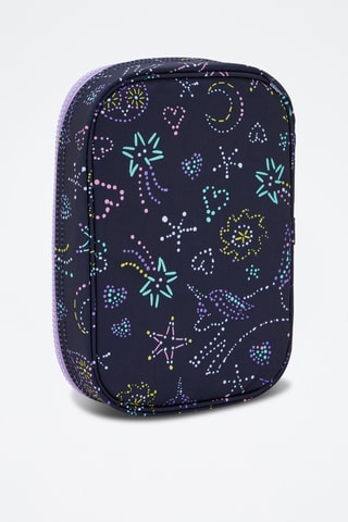 Estojo - Azul-escuro e malva