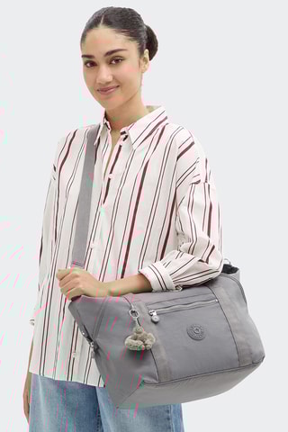 Mala de ombro Art - Cinzento