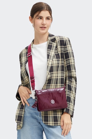 Mala a tiracolo envernizada Riri - Bordô