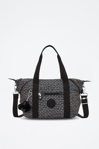 Mala shopper Art Mini - Preto e laranja