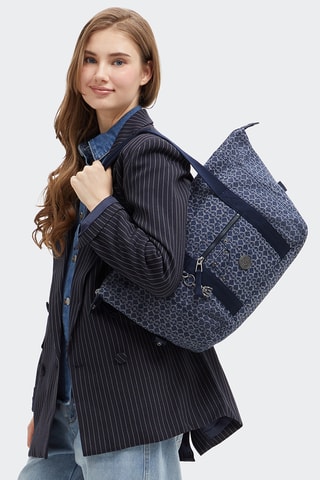 Mala shopper Casual Art - Azul-marinho