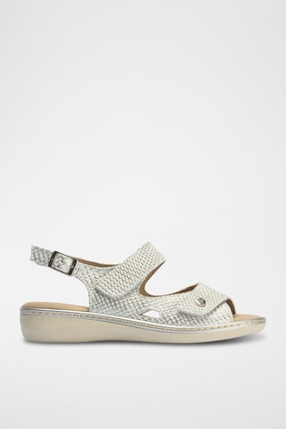 Sandales en cuir - Argenté