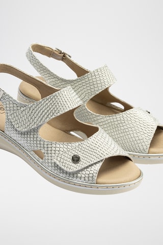 Sandales en cuir - Argenté