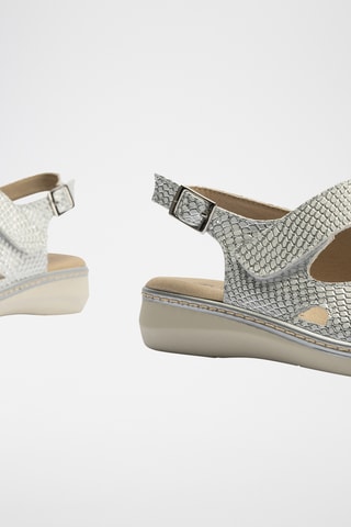 Sandales en cuir - Argenté