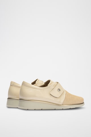 Baskets en cuir verni - Beige