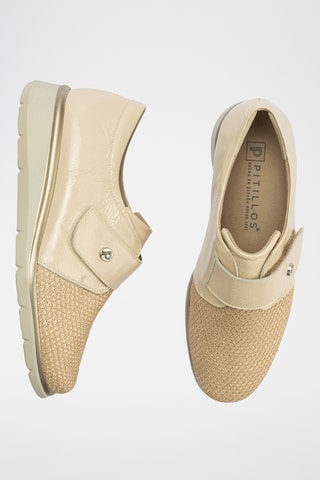 Baskets en cuir verni - Beige