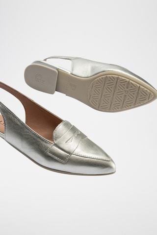 Ballerine in pelle - Argentato