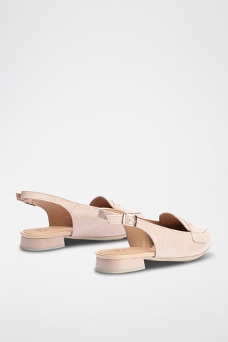 Ballerine in pelle verniciata - Nude