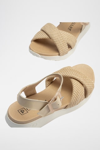 Sandales en cuir nappa - Beige