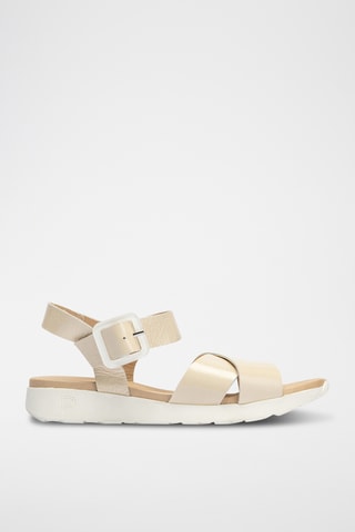 Sandali in pelle verniciata - Beige
