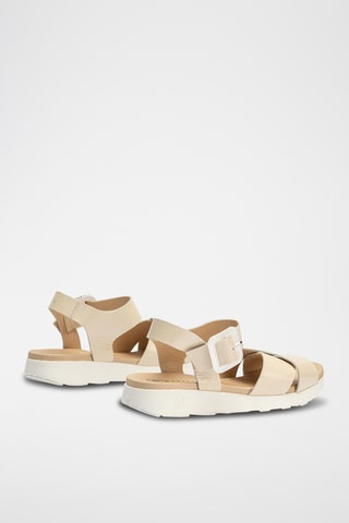 Sandali in pelle verniciata - Beige