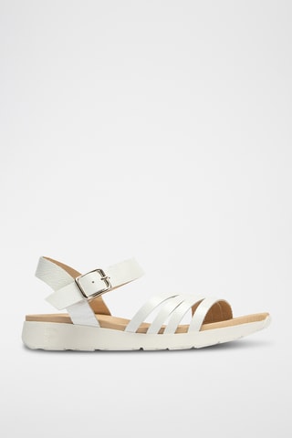 Sandales en cuir verni - Blanc