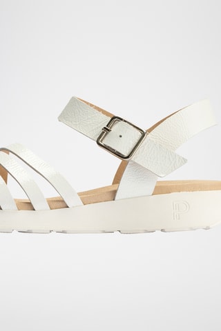 Sandales en cuir verni - Blanc