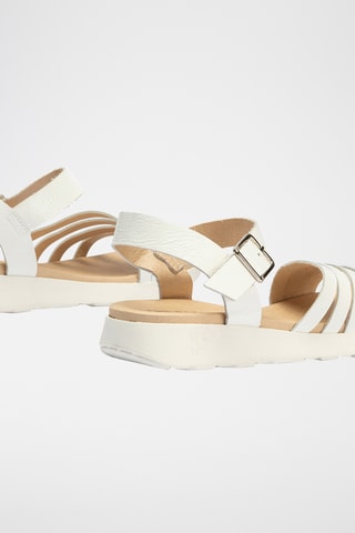 Sandales en cuir verni - Blanc