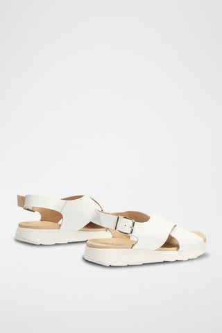 Sandales en cuir verni - Blanc