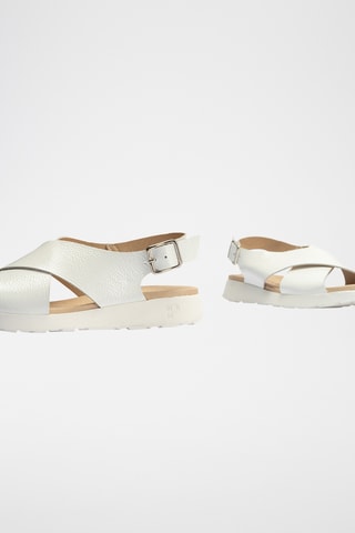 Sandales en cuir verni - Blanc