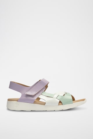 Sandali in pelle verniciata - Turchese