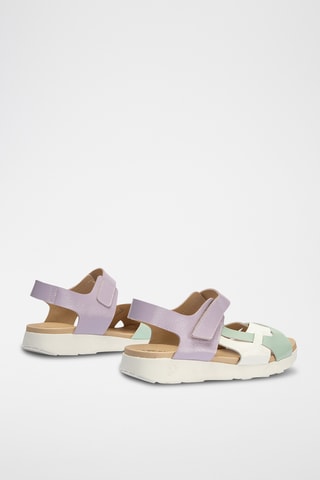 Sandali in pelle verniciata - Turchese