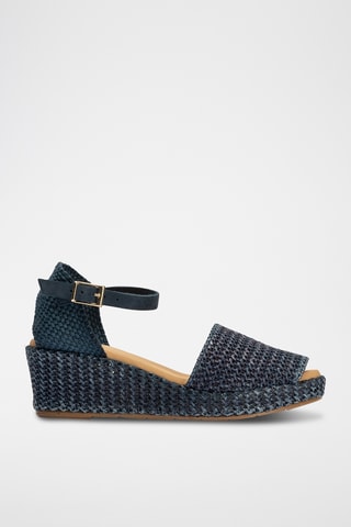 Sandales compensées - Bleu marine