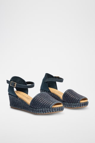 Sandales compensées - Bleu marine