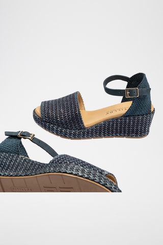 Sandales compensées - Bleu marine