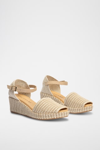 Sandales compensées - Beige