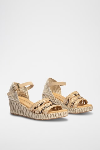 Sandales compensées - Beige