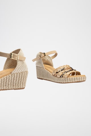 Sandales compensées - Beige