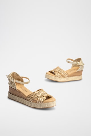 Sandales compensées - Beige